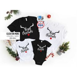 merry christmas shirt, christmas family shirts, family christmas shirt, deer rudolph shirt,  christmas baby onesie, kids