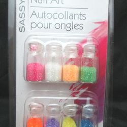 sassy and chic nail art 8 mini bottles of manicure micro beads