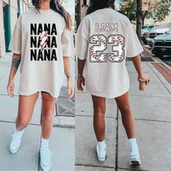 custom baseball grandma shirt, nana baseball shirt