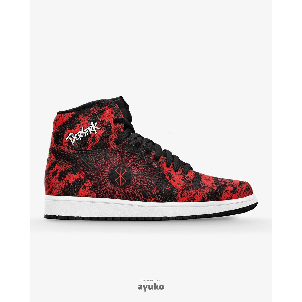 Berserk Blood Splatter Air JD1 Shoes, Berserk Blood Splatter Air Jordan 1 Shoes