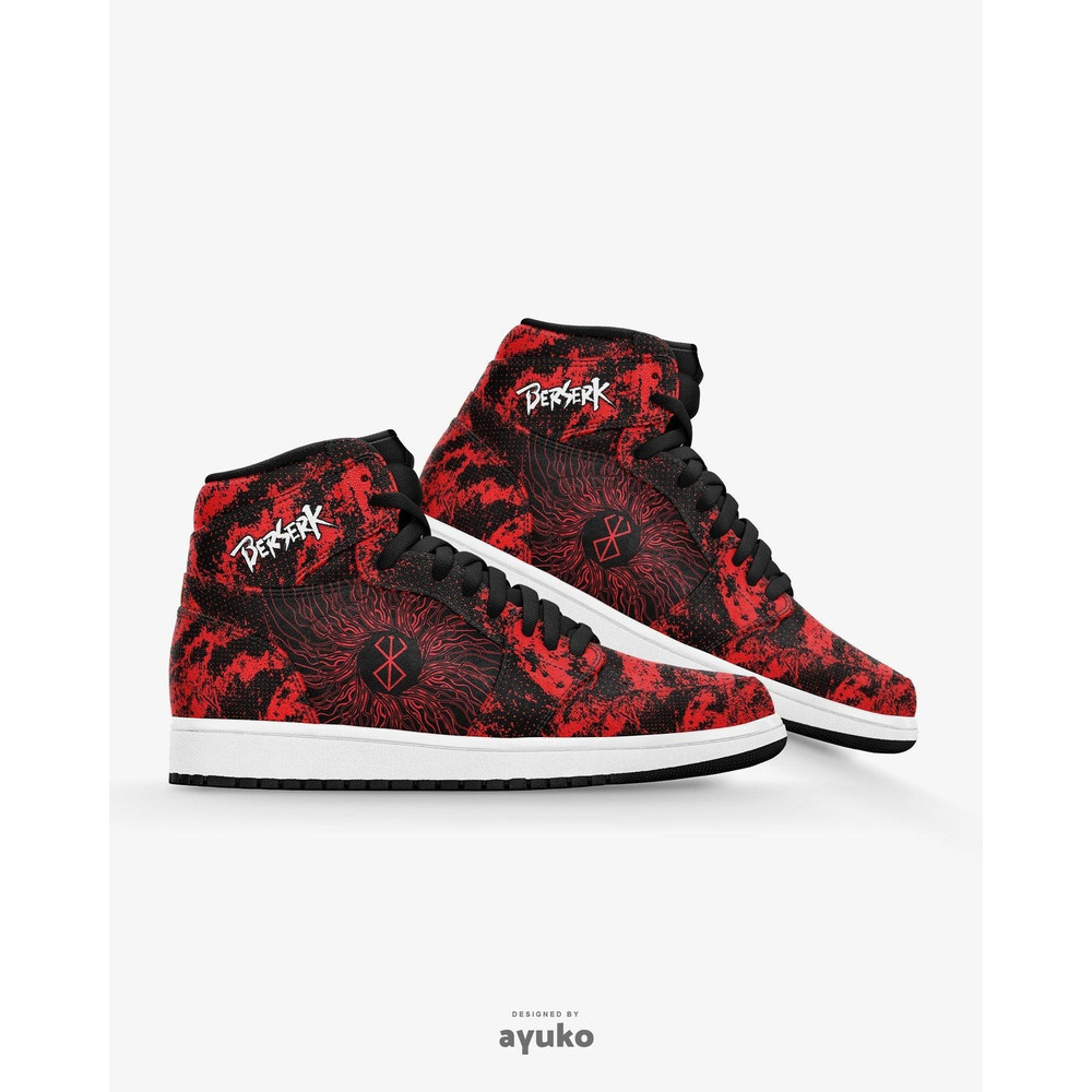 Berserk Blood Splatter Air JD1 Shoes, Berserk Blood Splatter Air Jordan 1 Shoes