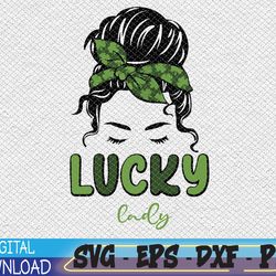 Lucky Lady St Patricks Day 2023 Svg, Eps, Png, Dxf, Digital Download