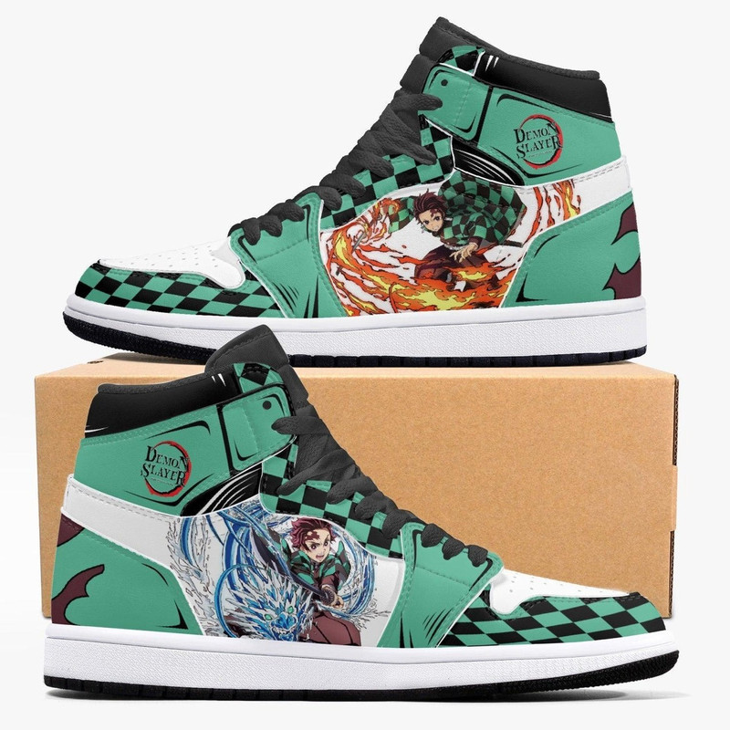 Demon Slayer Hashibira Inosuke JD1 Shoes, Demon Slayer Hashibira Inosuke Jordan 1 Shoes