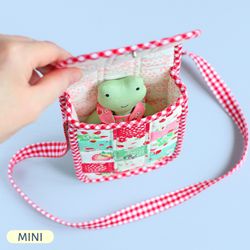 2 PDF Mini Frog Doll and Patchwork Bag for Mini Doll Sewing Patterns Bundle
