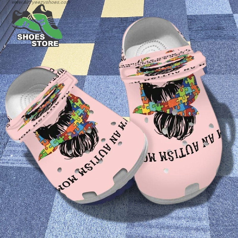 Autism Mom Pink Be Strong Mom And Beautiful Friend For Holiday Crocs Shoes.jpg
