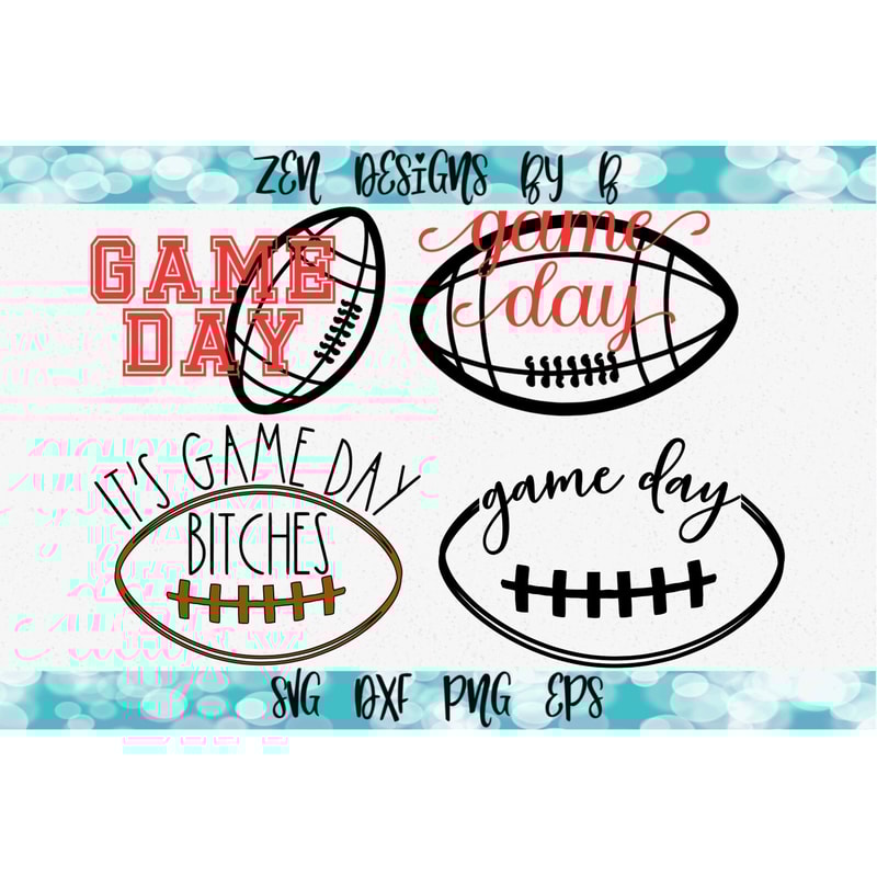 Gameday Football SVG Cut File, Football, Kickoff, Fall and Football - 1.jpg