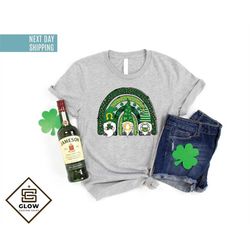 st patricks day gnome shirt, green gnomes tee, lucky irish shirt, clover shirt, gnome shirt, st patrick's day shirt, sha