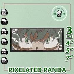 deku embroidery design file, my hero academia anime embroidery design, machine embroidery design file, instant download