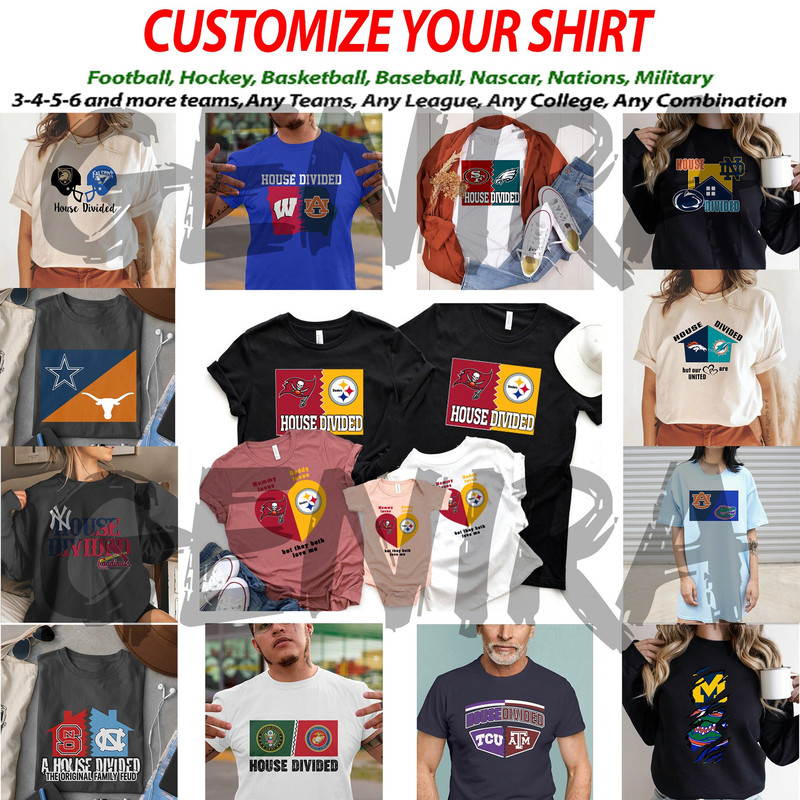 Custom House Divided Shirt, House Divided Baby Clothes, House Divided College Shirt, House Divided Toddler Tee, House Divided Baby Undecided - 1.jpg
