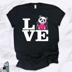 love panda shirt, cute panda tshirt, panda gifts, animal lover shirt, panda t-shirt, cute animal shirts, panda art, anim