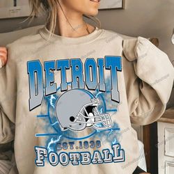 Vintage Detroit Football Sweatshirt \ T Shirt, Vintage Retro Style Detroit Football Crewneck Sweatshirt, Sunday Football