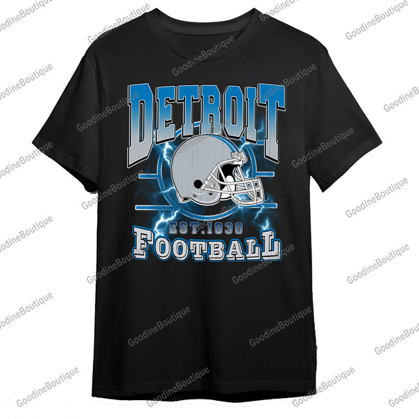Vintage Detroit Football Sweatshirt  T Shirt, Vintage Retro Style Detroit Football Crewneck Sweatshirt, Sunday Football Adult Kid Shirt - 5.jpg
