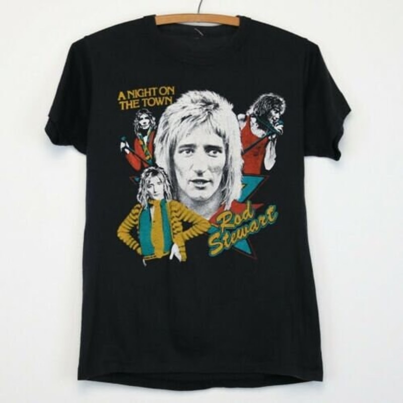 Vintage Rod Stewart A Night On The Town Unisex Shirt, Rod Stewart Tour Black Rap Tee Style Graphic Shirt, Vintage 1993 Rod Stewart Shirt - 1.jpg