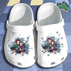 demon slayer crocs, demon slayer clog shoes unisex, anime crocs, anime and manga crocs, demon slayer, tanjiro crocs