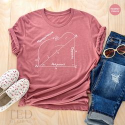 funny math t shirt, funny hippopotenuse t shirt, math teachers tshirt,  teacher shirt, geometry teacher gift, geometry n