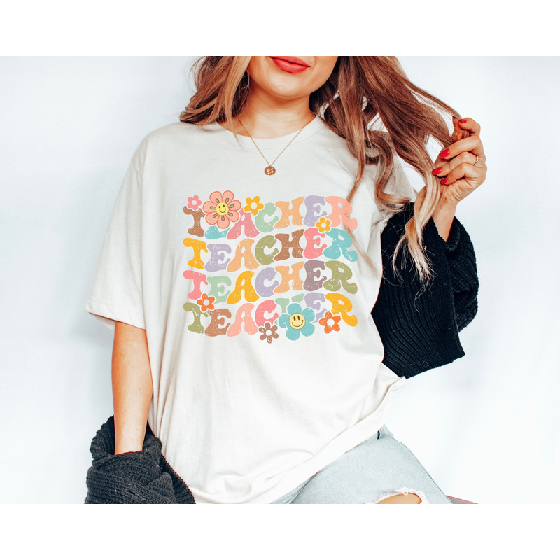 Groovy Teacher Shirt, Teacher Tees, Teacher Shirts, Teacher Clothes, Cute Teacher T-Shirt, Teacher Gift, Preschool Teacher, Gift for Teacher - 1.jpg