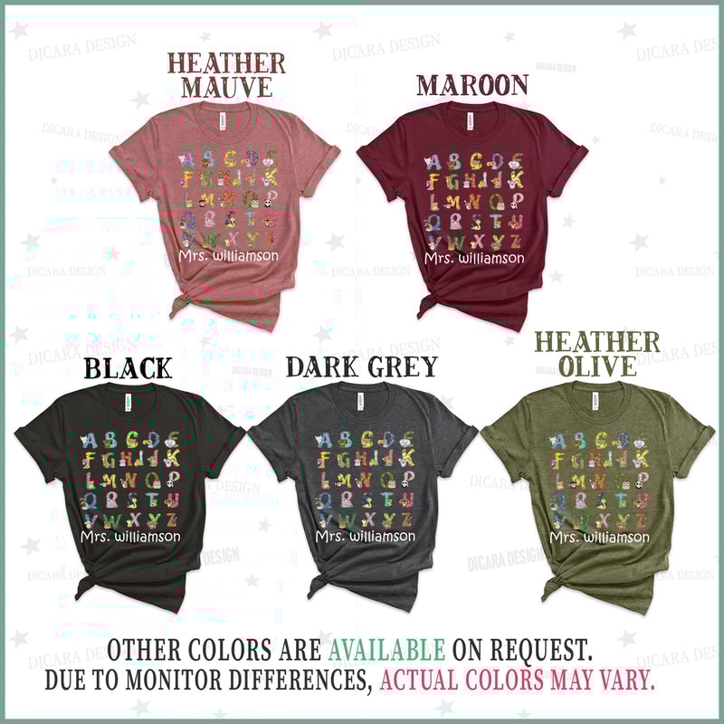 Kindergarten Teacher Shirt, Preschool Teacher Tshirt, Kinder Teacher Shirt, Alphabet shirt,ABC T-shirt Teacher Appreciation gift,Custom name - 7.jpg