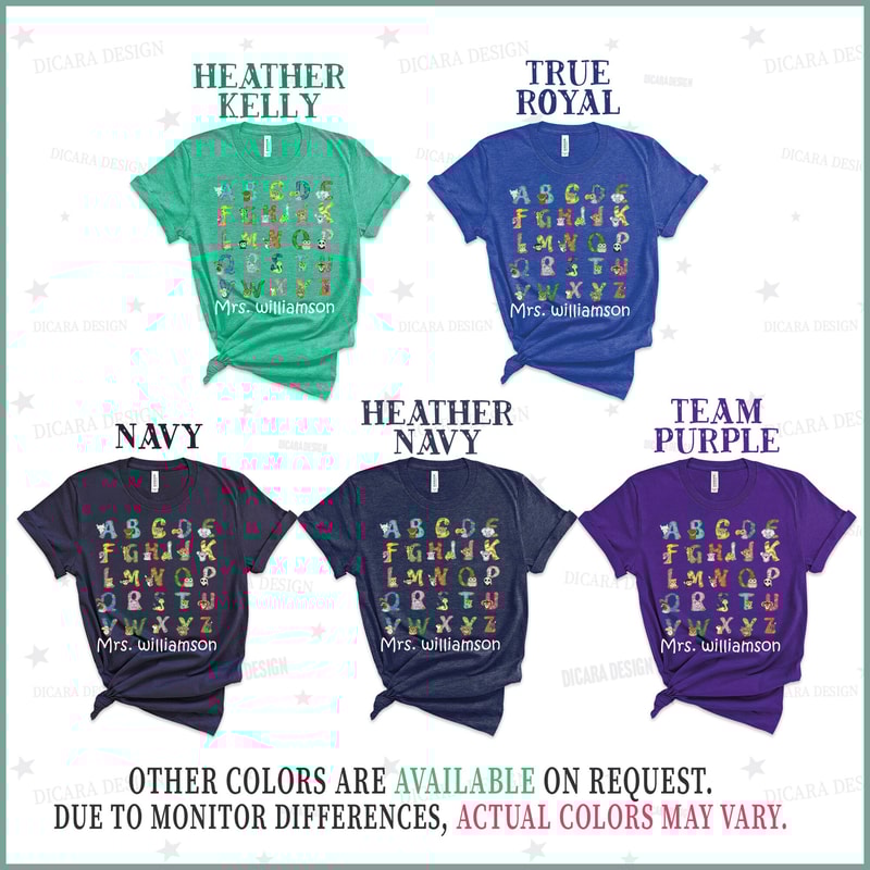 Kindergarten Teacher Shirt, Preschool Teacher Tshirt, Kinder Teacher Shirt, Alphabet shirt,ABC T-shirt Teacher Appreciation gift,Custom name - 8.jpg