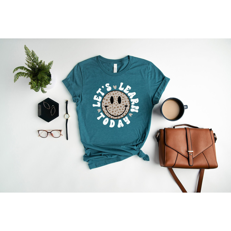Let's Learn Today Shirt, Leopard Teacher Shirt, Teacher Life Shirt, Teacher Appreciation Gift, Inspirational Teacher Shirt, Teacher Tshirt - 1.jpg