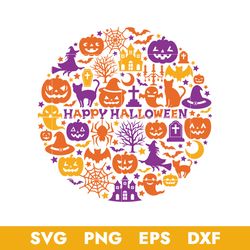 happy hallowen svg, hallowen clipart, halloween svg, png dxf eps digital file