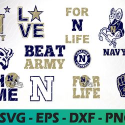 navy midshipmen football team svg, navy midshipmen svg, logo bundle instant download