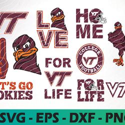 Virginia Tech Hokies Football Team svg,Virginia Tech Hokies Svg, Logo bundle Instant Download