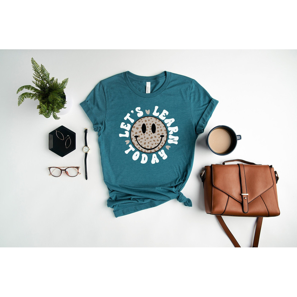 Let's Learn Today Shirt, Leopard Teacher Shirt, Teacher Life Shirt, Teacher Appreciation Gift, Inspirational Teacher Shirt, Teacher Tshirt - 1.jpg