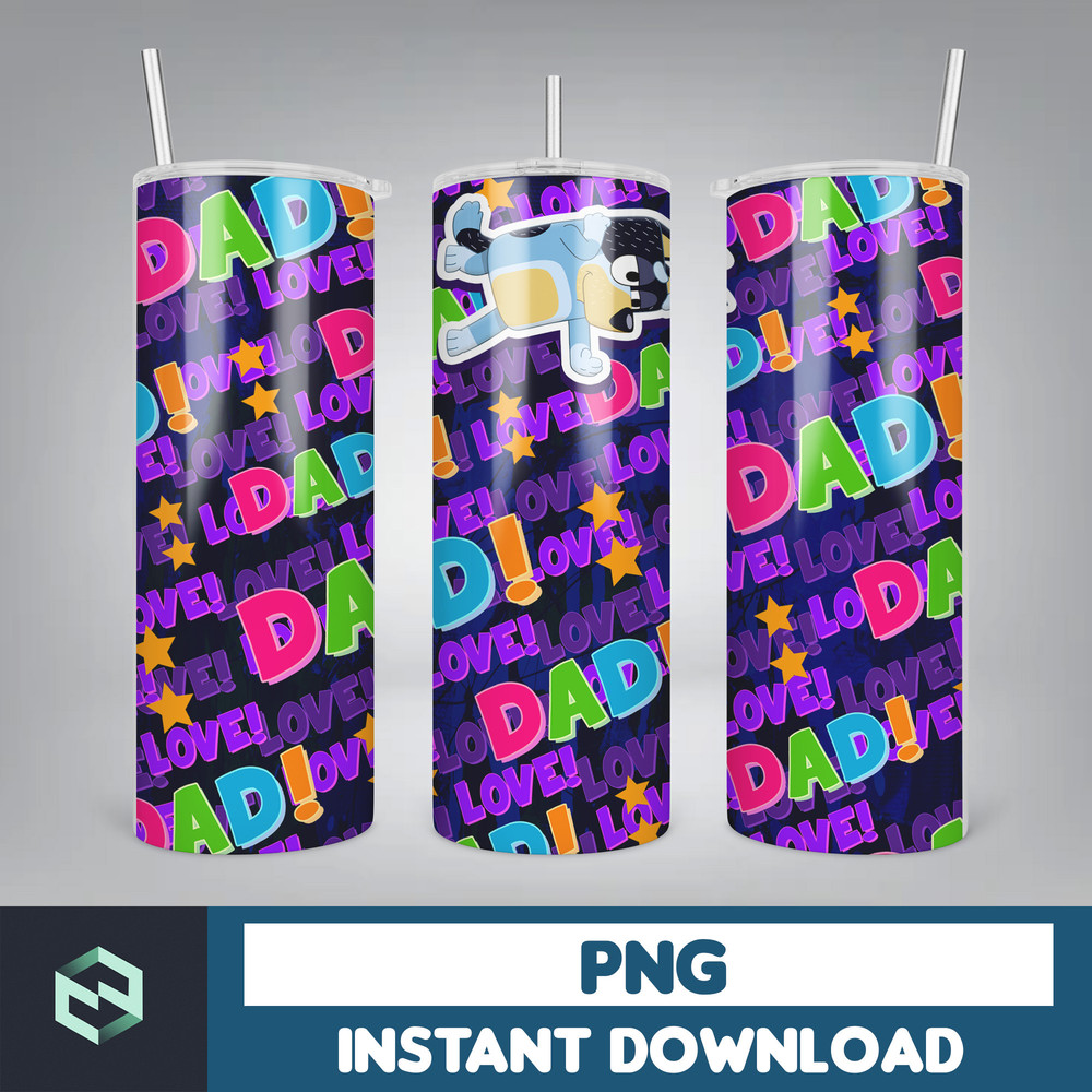 Tumbler Wraps Bluey 20oz Sublimation Designs, Character for StraightTapered Png, Tumbler PNG File Digital Download (5).jpg