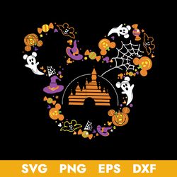 Disney Castle Halloween Svg, Mickey Halloween Svg, Png Dxf Eps Digital File