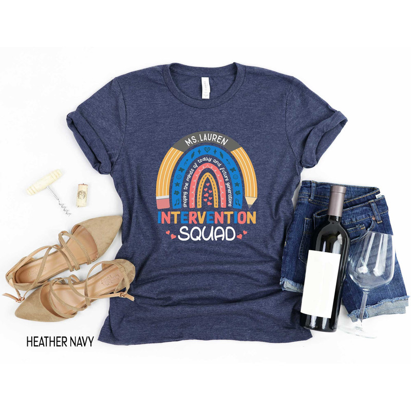 Personalized Intervention Squad Rainbow Shirt, Custom Early Intervention Team Tshirt With Name, Interventionist Tee, Intervention Teacher - 6.jpg