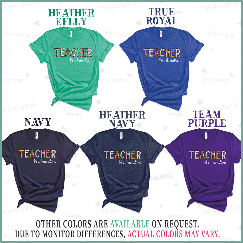 Personalized Name Teacher T-Shirt, Custom Name shirt, Teacher Team Shirts, Personalized School Shirt, Teacher Gifts, Customized Name Teacher - 7.jpg