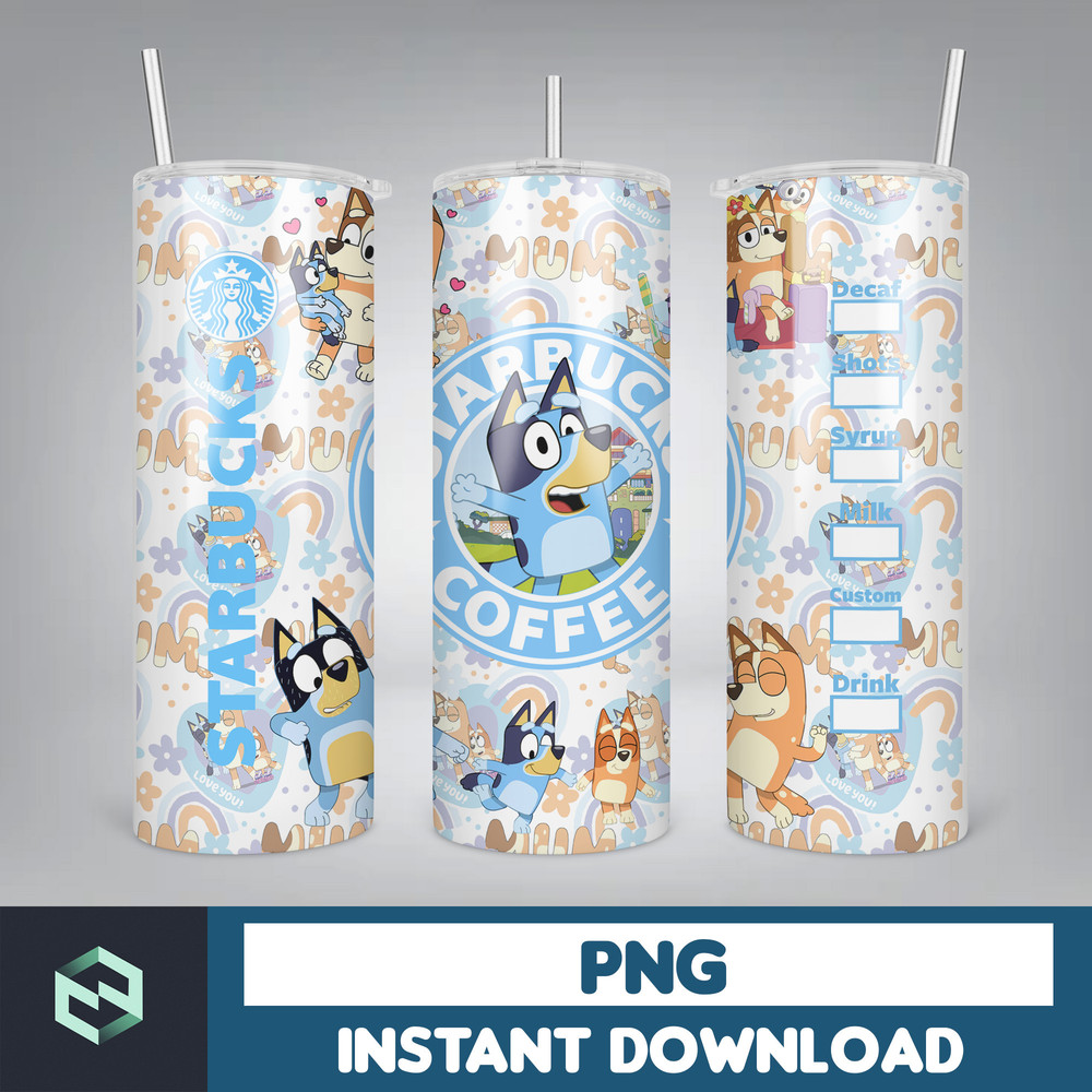 Tumbler Wraps Bluey 20oz Sublimation Designs, Character for StraightTapered Png, Tumbler PNG File Digital Download (14).jpg