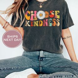 retro teacher comfort colors shirt, choose kindness shirt, best teacher ever shirt, motivational shirt, back to school,