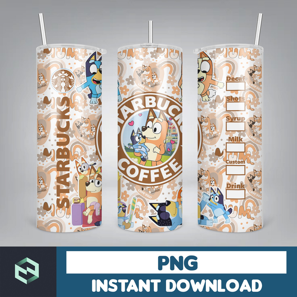 Tumbler Wraps Bluey 20oz Sublimation Designs, Character for StraightTapered Png, Tumbler PNG File Digital Download (15).jpg