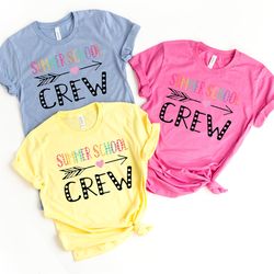 summer school crew shirts, teach love inspire shirt, back to school shirt, first grade teacher shirts, teacher appreciat