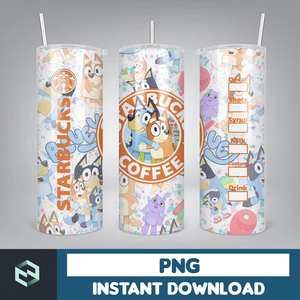 Tumbler Wraps Bluey 20oz Sublimation Designs, Character for StraightTapered Png, Tumbler PNG File Digital Download (37).jpg