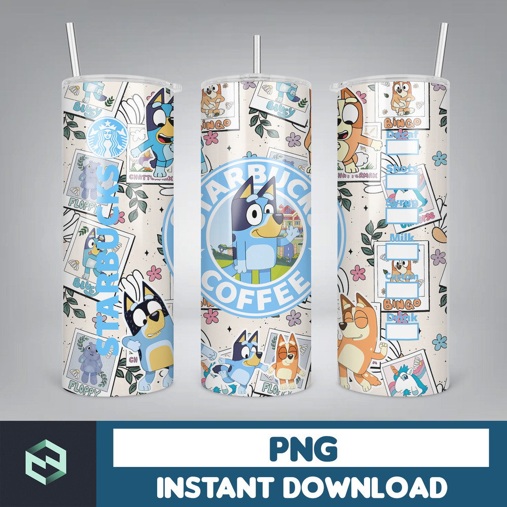 Tumbler Wraps Bluey 20oz Sublimation Designs, Character for StraightTapered Png, Tumbler PNG File Digital Download (41).jpg