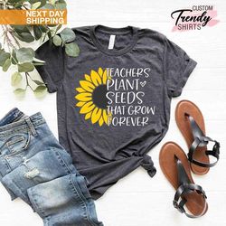 teacher gift tee, teacher life t-shirt, teacher appreciation shirt, cute teacher shirt, teacher sunflower shirt, inspira