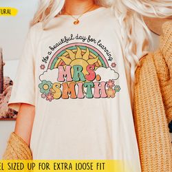 teacher shirt, custom teacher name shirt, retro teacher shirt women, motivational shirt, back to school shirt, teacher a