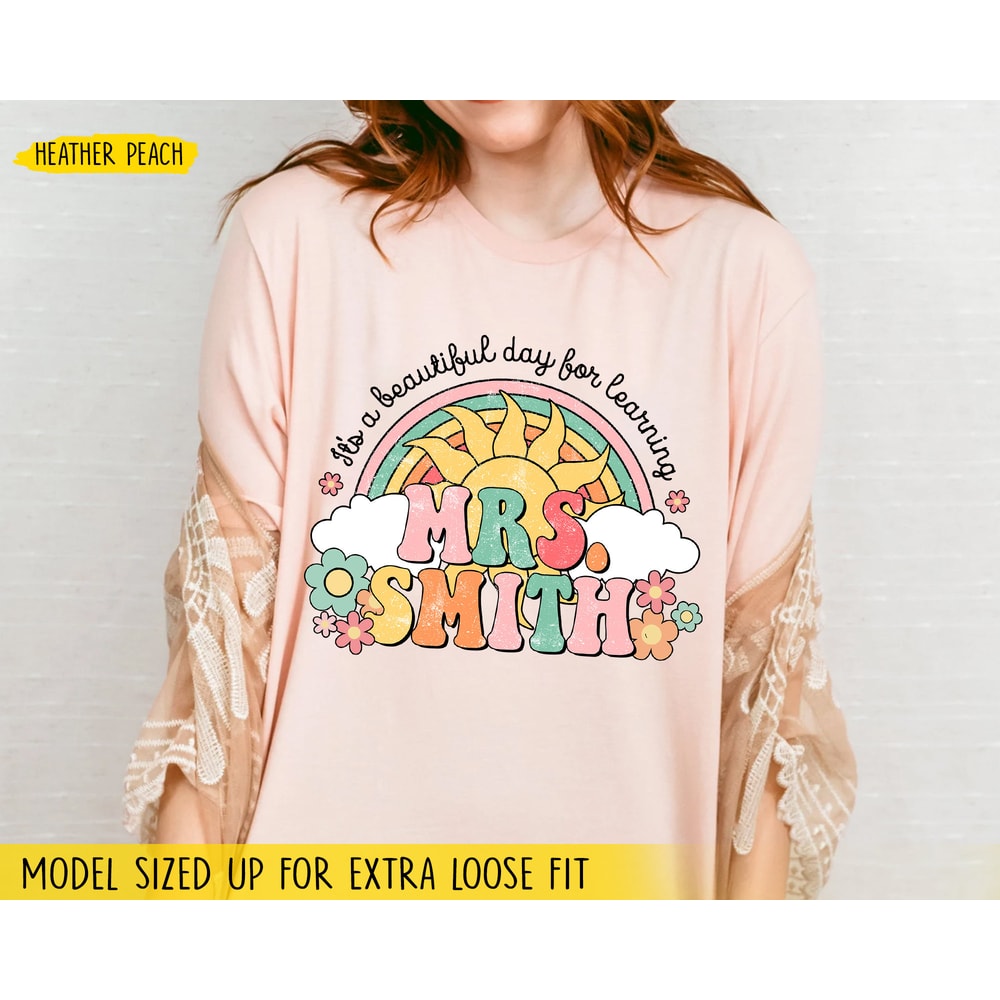 Teacher Shirt, Custom Teacher Name Shirt, Retro Teacher Shirt Women, Motivational Shirt, Back To School Shirt, Teacher Appreciation Gifts - 6.jpg