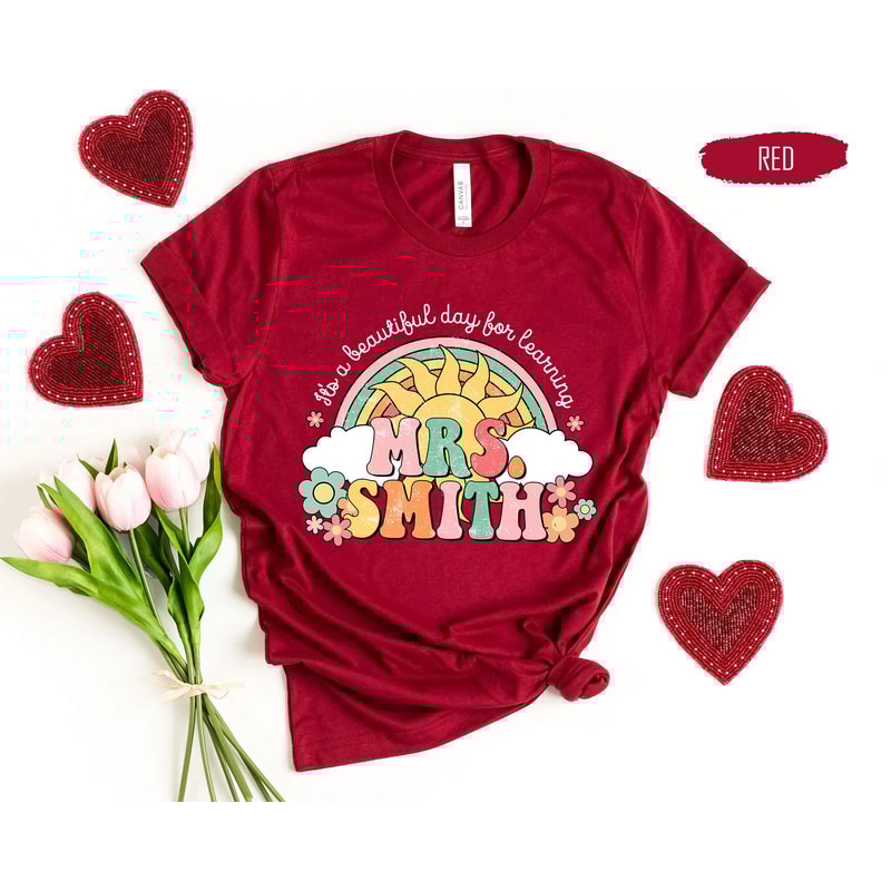 Teacher Shirt, Custom Teacher Name Shirt, Retro Teacher Shirt Women, Motivational Shirt, Back To School Shirt, Teacher Appreciation Gifts - 9.jpg