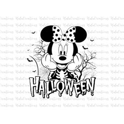 Happy Halloween Skeleton  Svg, Trick Or Treat Svg, Spooky Vibes Svg, Boo Svg, Fall Svg, Svg, Png Files For Cricut Sublim