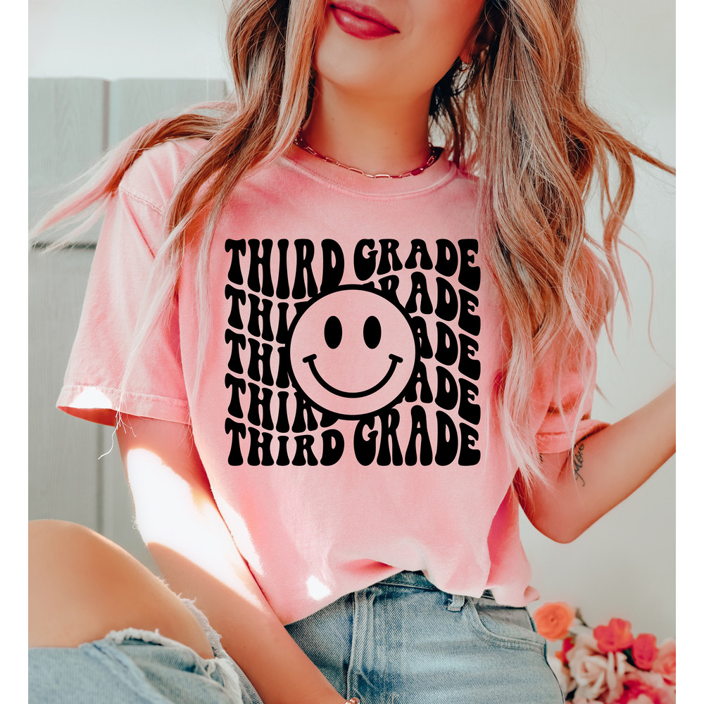 Third Grade Teacher Shirt Comfort Colors Shirt Print, 3rd Grade Teacher Tee, Retro Teacher Shirt, School Teacher Gift, Baggy, Oversized - 2.jpg