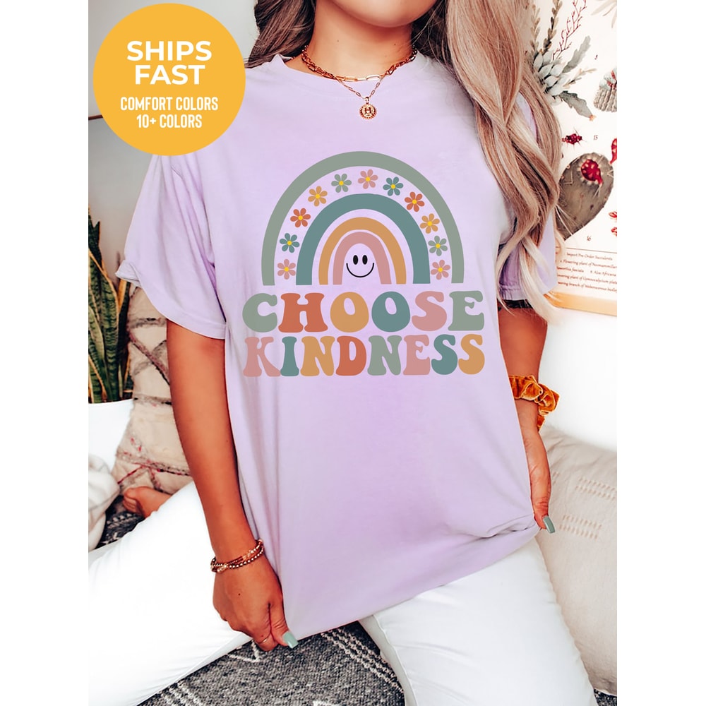 Choose Kindness Shirt, Retro Teacher Shirt, Cute Teacher Tshirt, Kindergarten Teacher T Shirt, Preschool Teacher Tee, New Teacher Gift - 2.jpg
