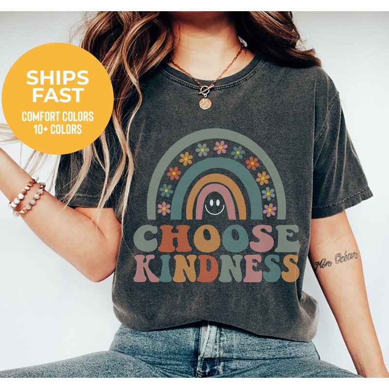 Choose Kindness Shirt, Retro Teacher Shirt, Cute Teacher Tshirt, Kindergarten Teacher T Shirt, Preschool Teacher Tee, New Teacher Gift - 3.jpg