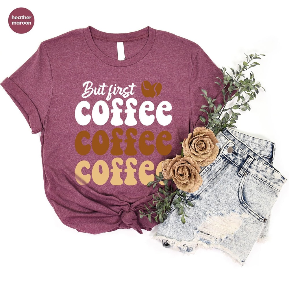 Funny Coffee Shirts, Gifts for Women, Coffee Gifts, Womens Vneck Tshirts, Teacher Tshirt, Coffee T-Shirt, Teacher Gifts, Coffee Graphic Tees - 5.jpg