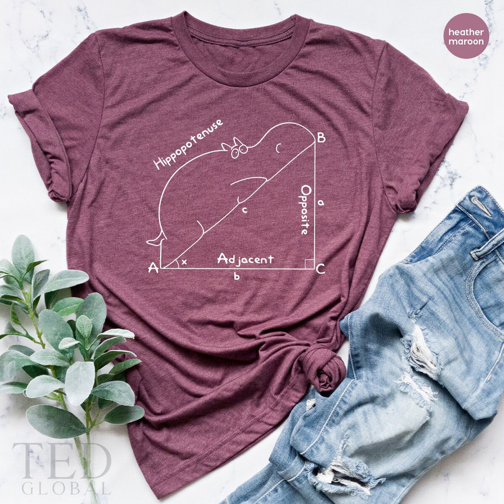 Funny Math T Shirt, Funny Hippopotenuse T Shirt, Math Teachers TShirt, Teacher Shirt, Geometry Teacher Gift, Geometry Nerd Gift - 5.jpg