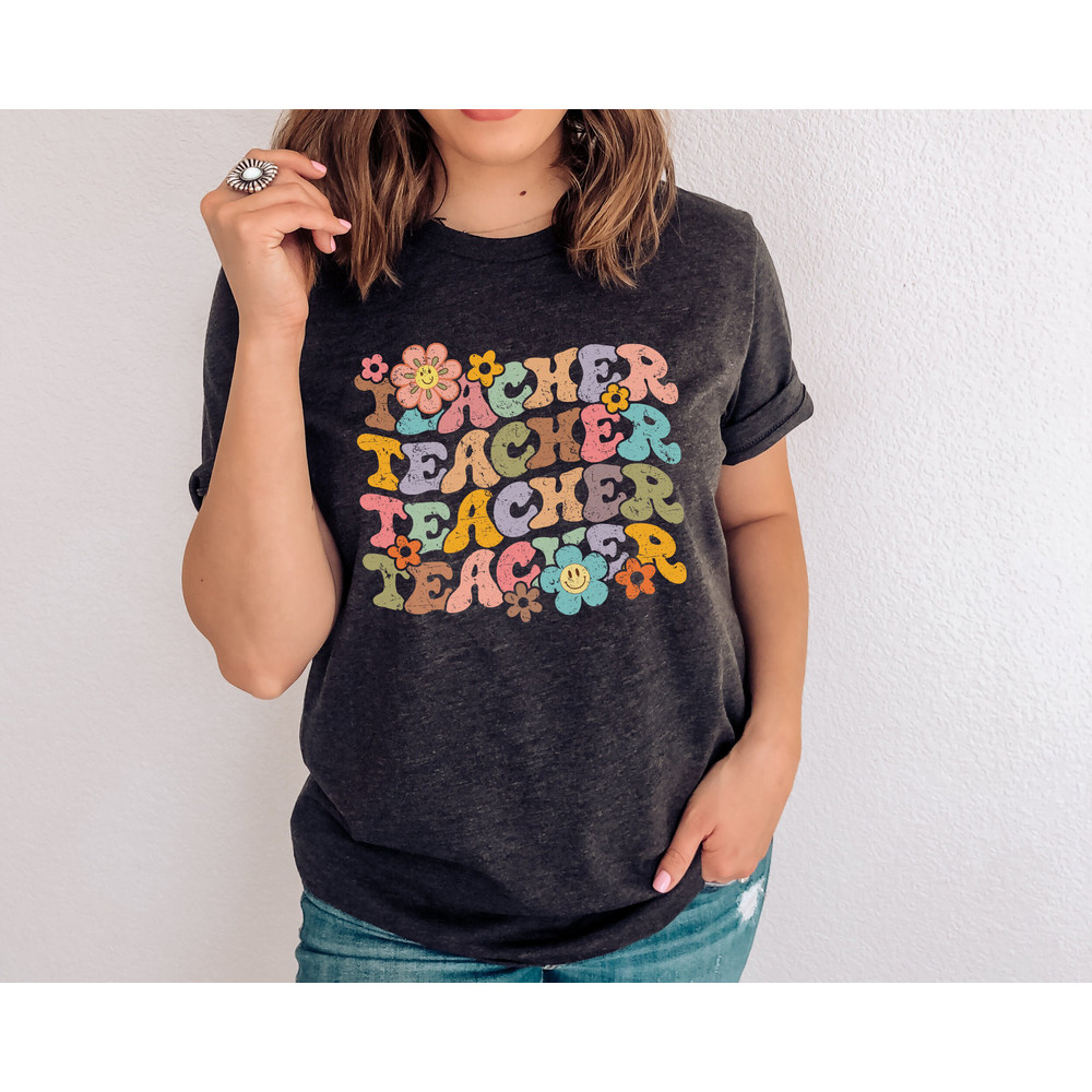 Groovy Teacher Shirt, Teacher Tees, Teacher Shirts, Teacher Clothes, Cute Teacher T-Shirt, Teacher Gift, Preschool Teacher, Gift for Teacher - 2.jpg