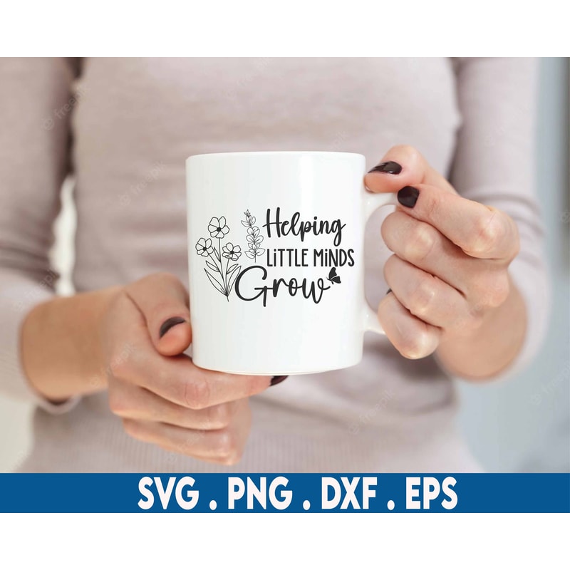 Helping little minds grow svg, Teach them to be kind svg, Favorite teacher shirt svg, Daisy flowers svg, Botanical svg, Best teacher svg - 3.jpg