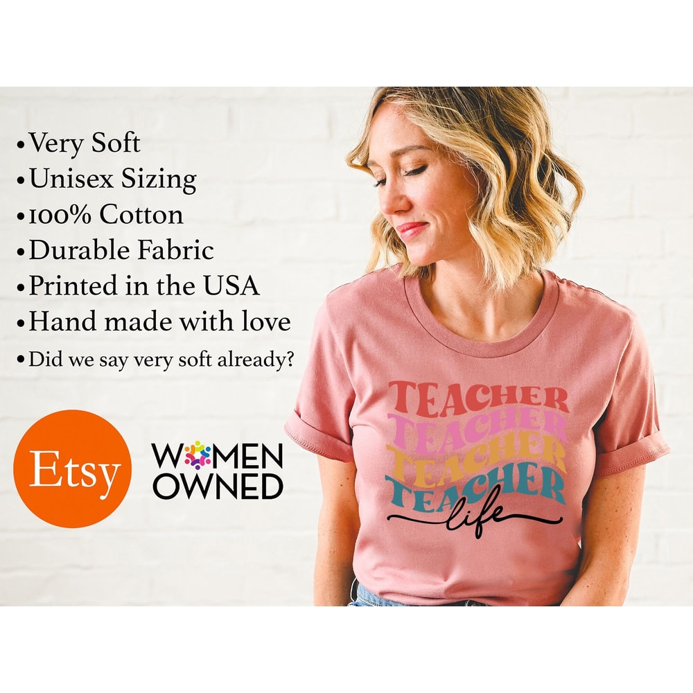 Inspirational Teacher Shirt, Teacher Life Shirt, Retro Teacher Shirt, Teacher Graduation, Kindergarten Teacher Shirt, Teacher Appreciation - 2.jpg